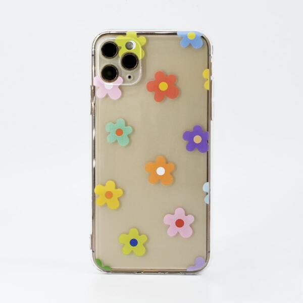 

Flower Print Clear Phone Case
