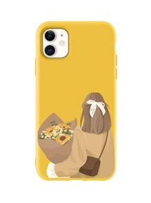 Summer Girl Pattern Phone Case - Yellow - View 1