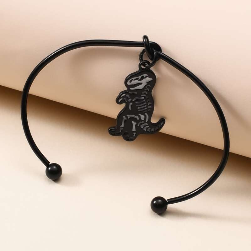

Dinosaur Cuff Bracelet, Black