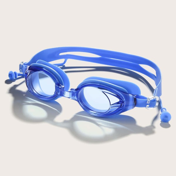 

Waterproof Swimming Goggles With Earplugs, Blue