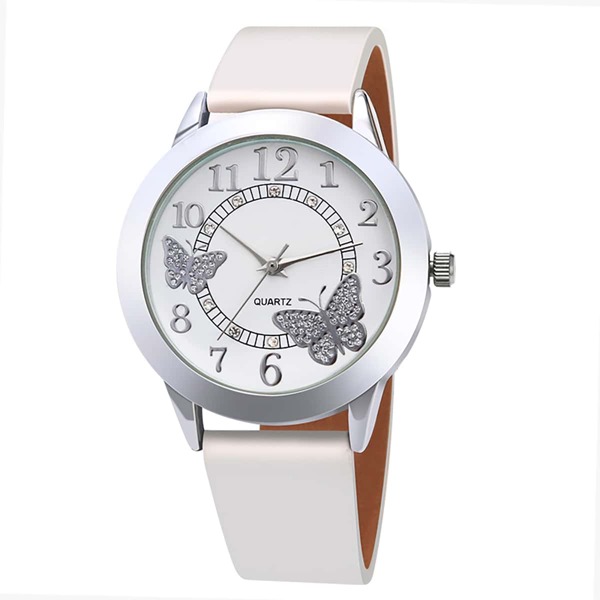 

Butterfly Pattern Round Pointer Quartz Watch
