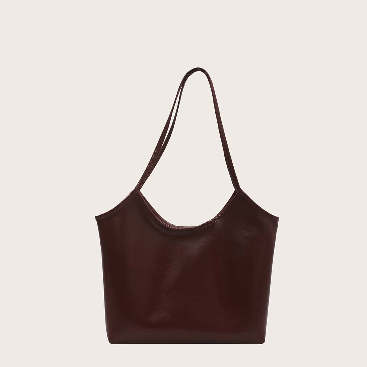 

Minimalist Tote Bag, Coffee brown