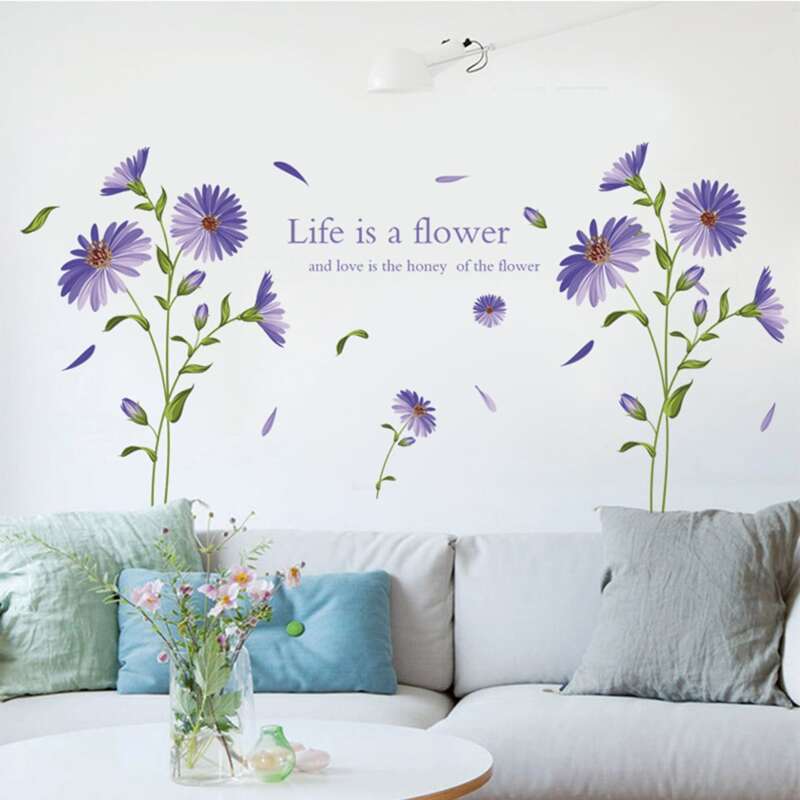 

Floral Wall Sticker, Purple