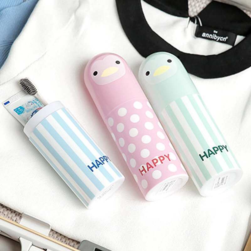 

1pc Random Cartoon Travel Toothbrush Box, Multicolor