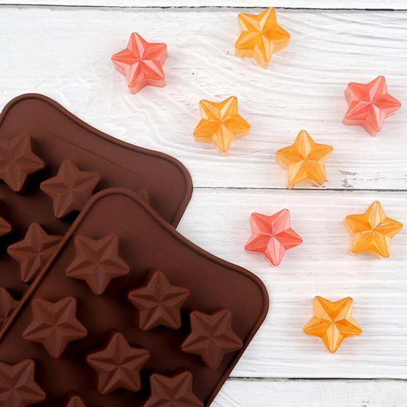 

1pc Star Baking Mold, Coffee brown