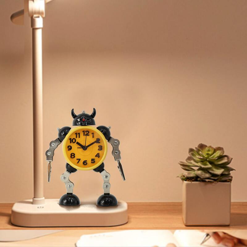 

1pc Robot Shaped Alarm Clock, Yellow