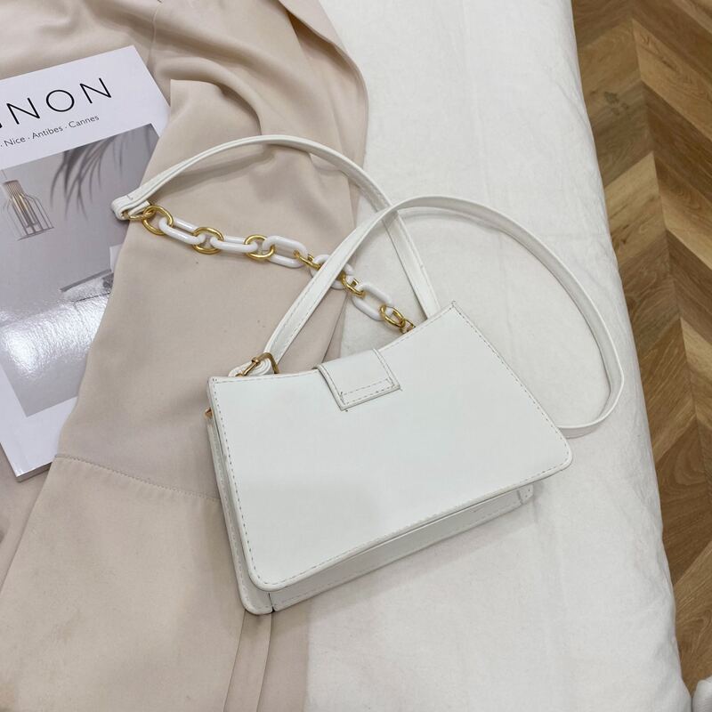

Croc Embossed Crossbody Bag, White