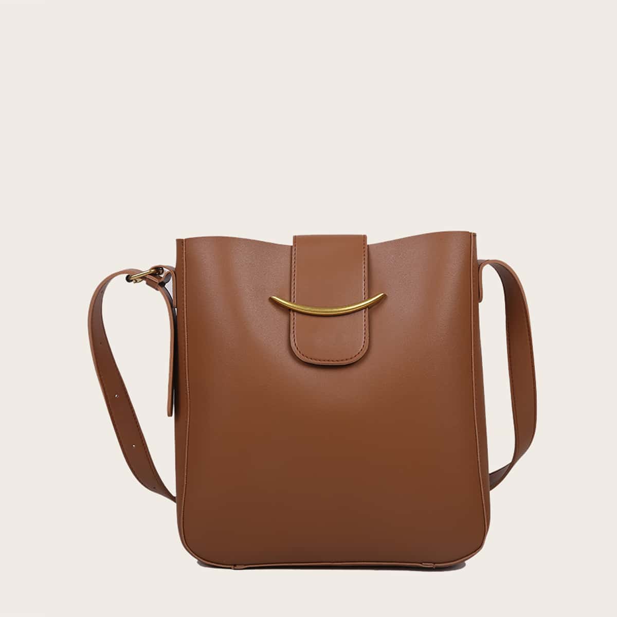 

Minimalist Square Crossbody Bag, Brown