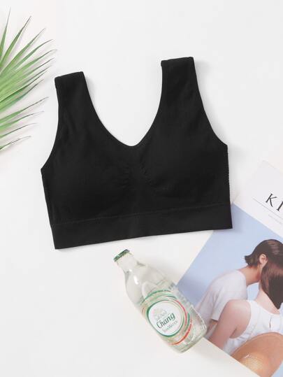 حمالة صدر رياضية مضلعة صلبة داعمة متوسطة