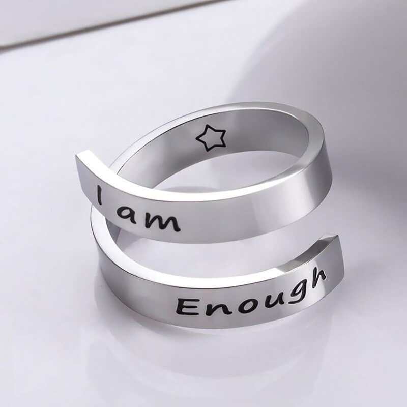 

Letter Engraved Ring, Silver