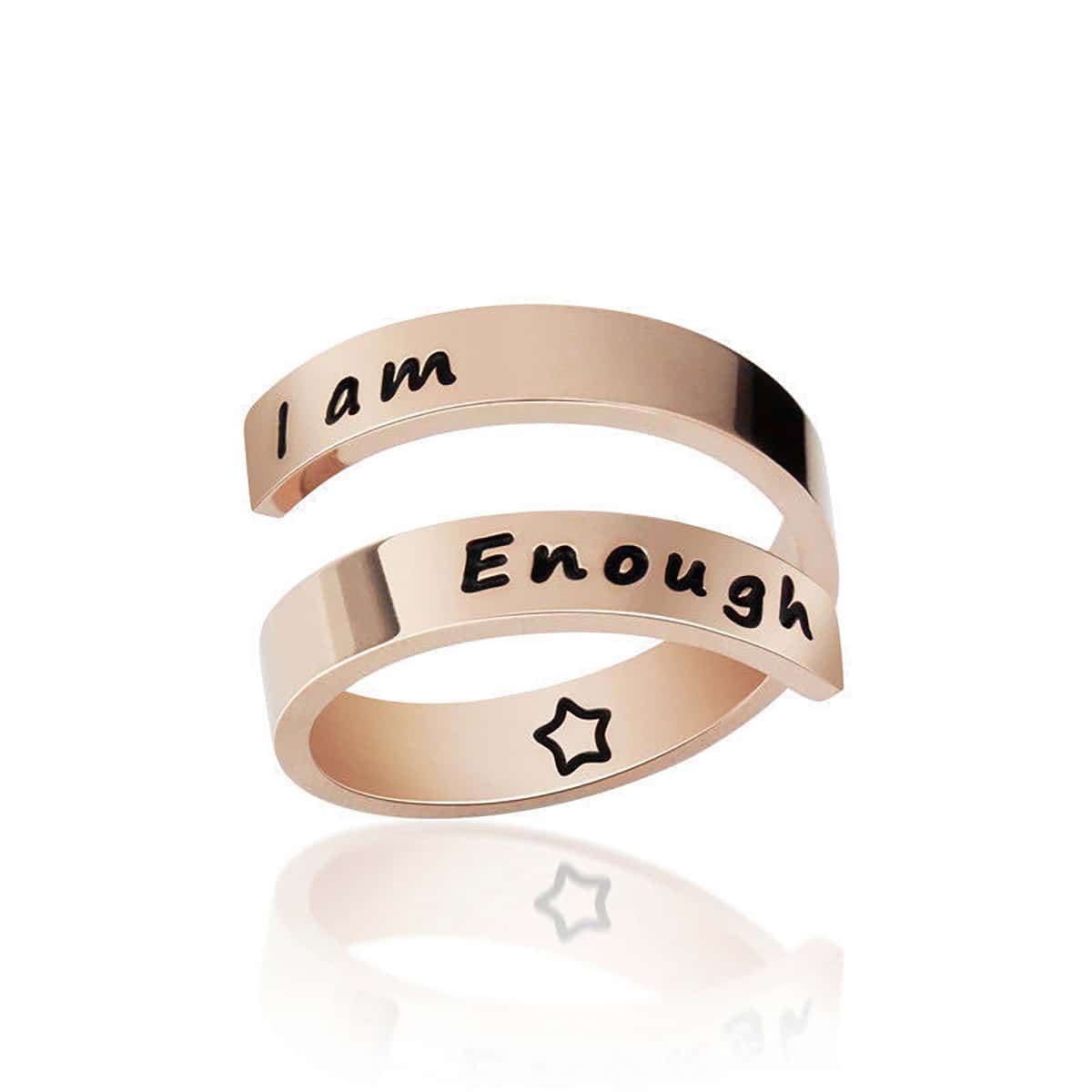 

Letter Engraved Ring, Rose gold