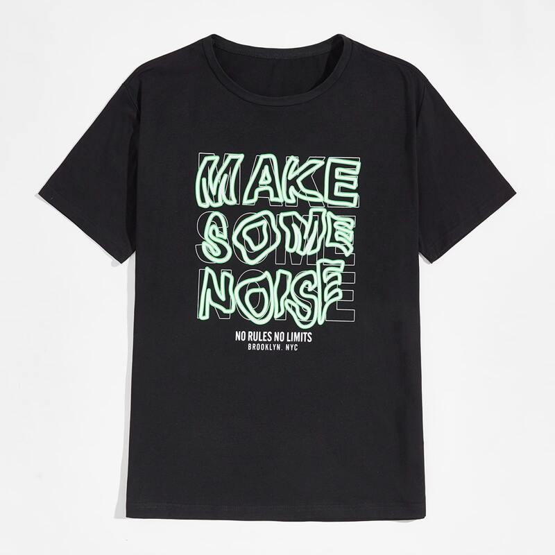 

Guys Letter Tee, Black