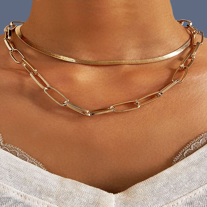 

Chain Layered Necklace, Gold