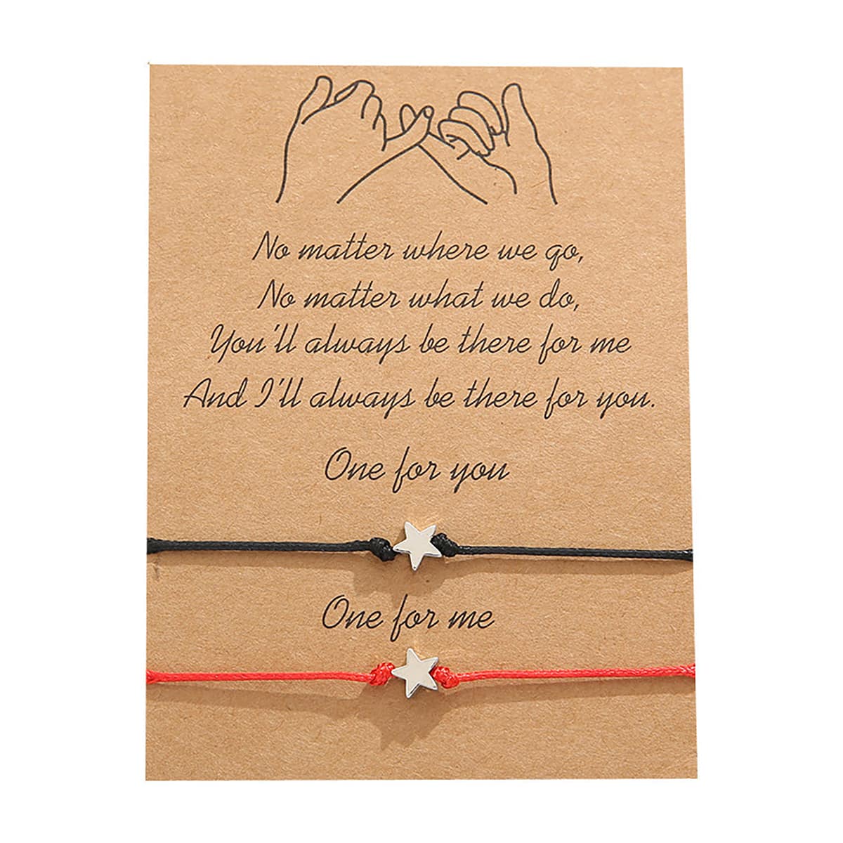 

2pcs Star Rope Bracelet, Multicolor