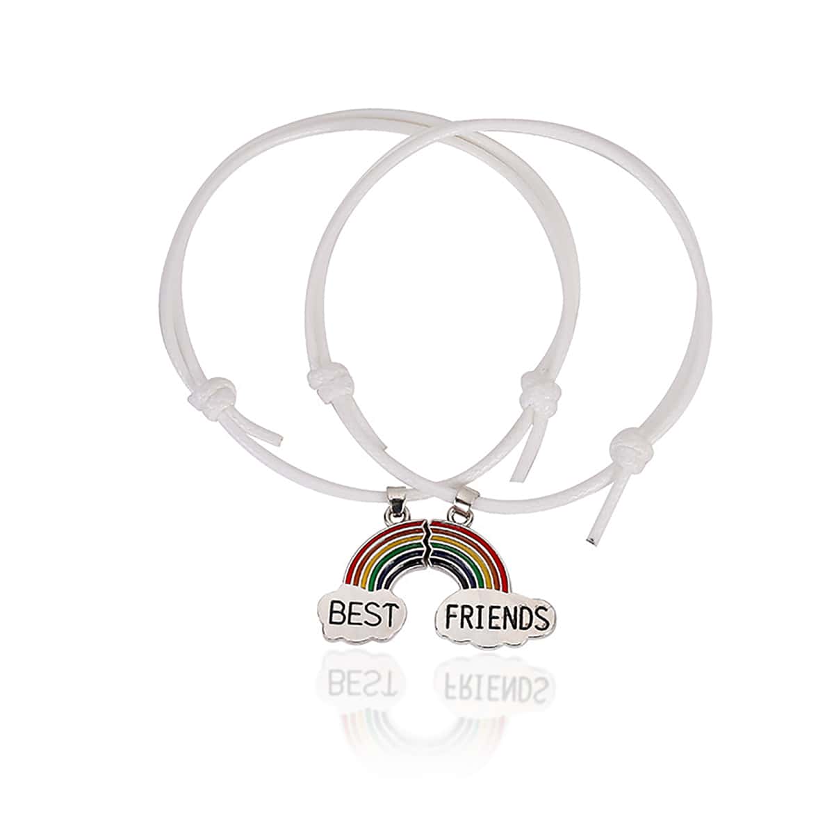 

2pcs Rainbow Knot Bracelet, White
