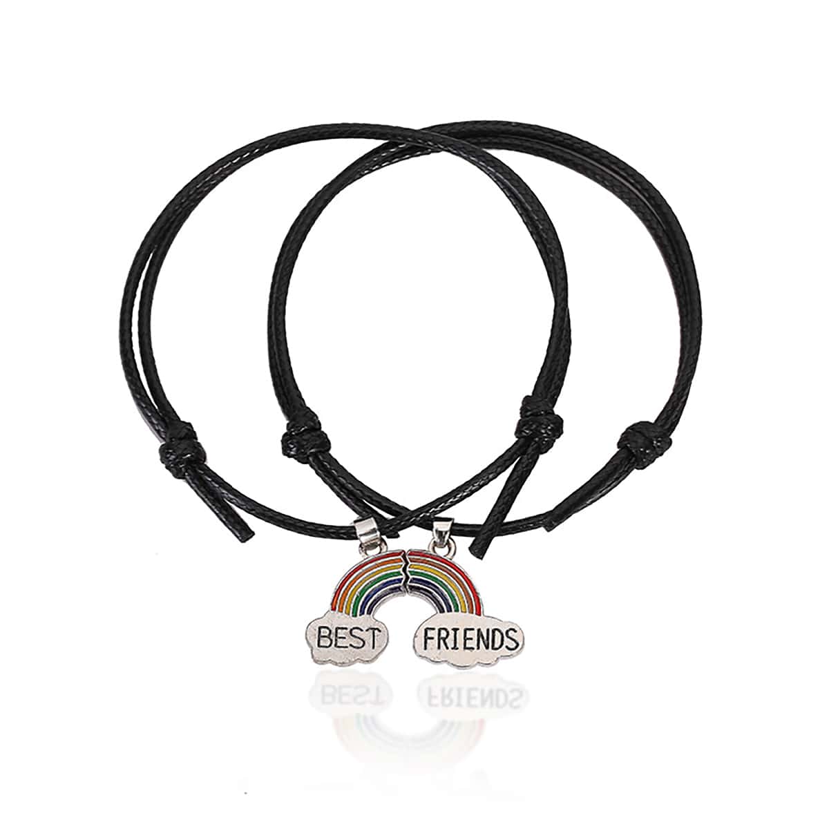 

2pcs Rainbow Knot Bracelet, Black