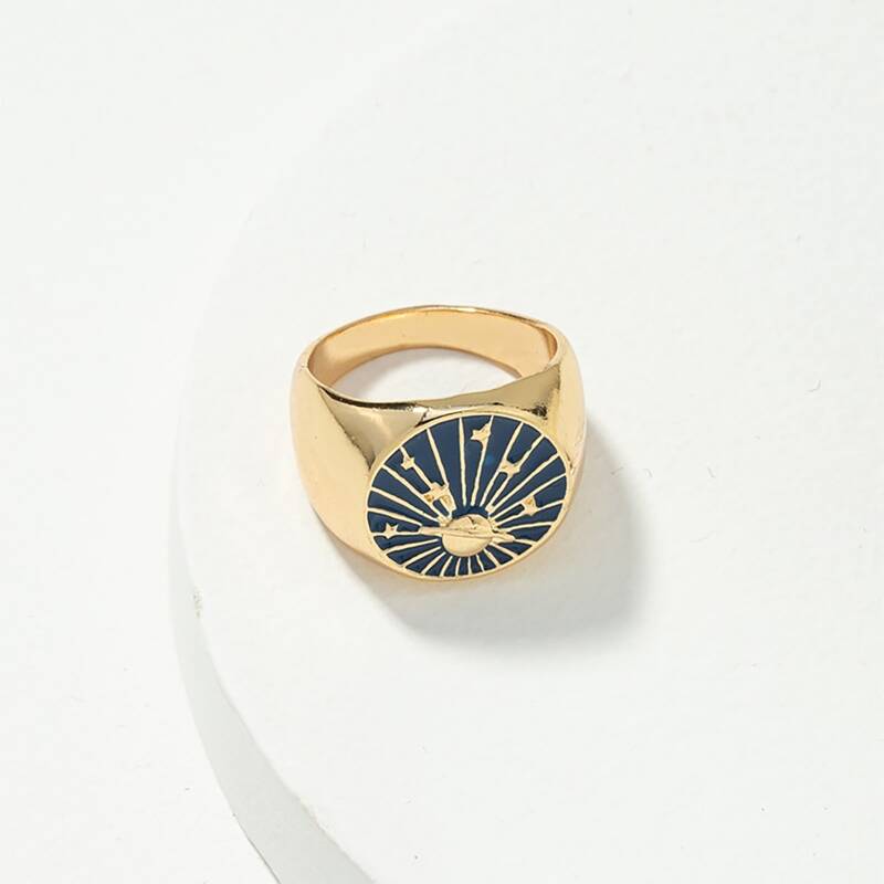 

Planet Pattern Ring, Gold