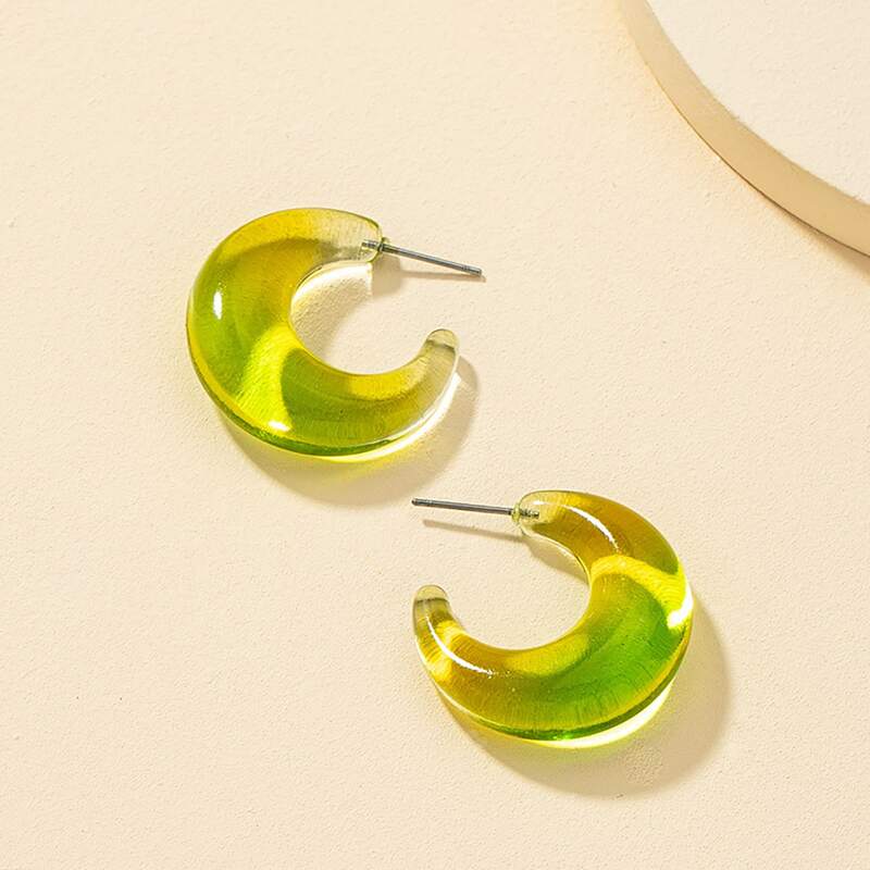 

Ombre Hoop Earrings, Multicolor