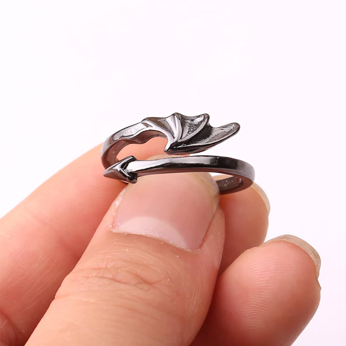 

1pc Wing Design Ring, Black