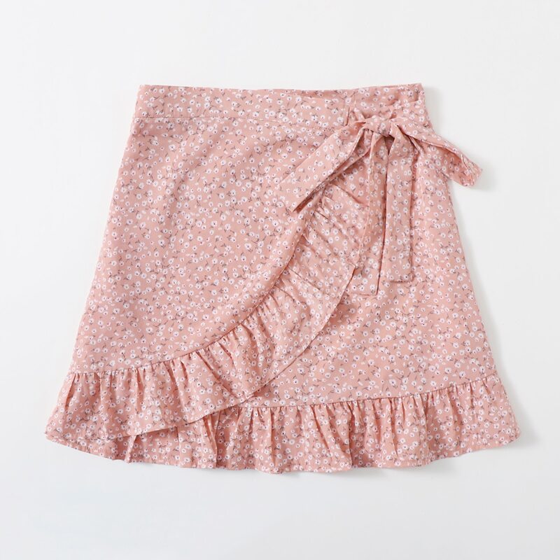 

Ditsy Floral Wrap Skirt, Pink