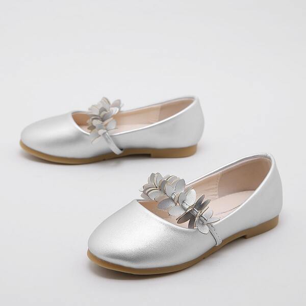 

Toddler Girls Metallic Flats, Silver
