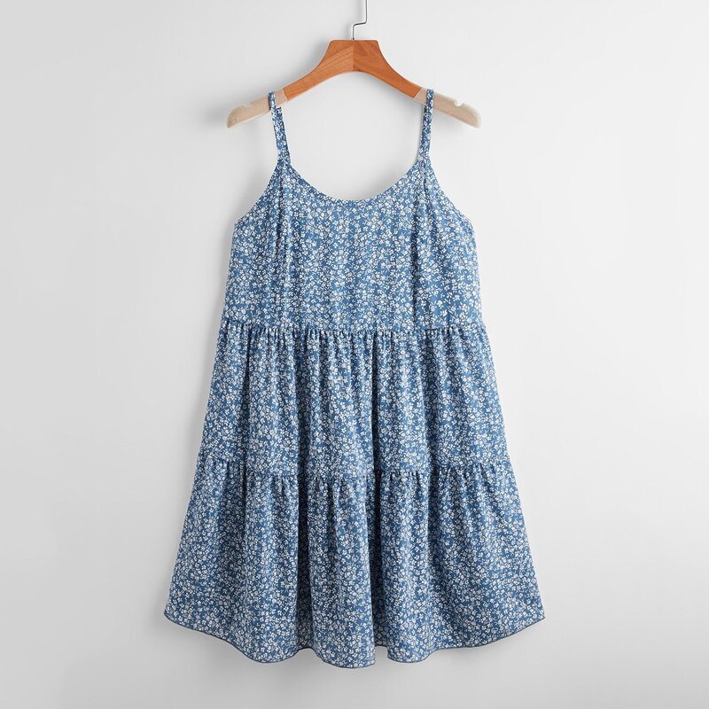 

Ditsy Floral Cami Dress, Navy blue
