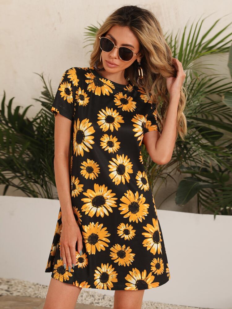 shein sunflower dress