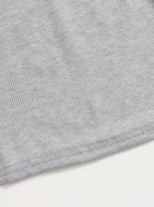 SHEIN EZwear 4 piezas top tank corto tejido de canalé - Multicolor - Ver 3