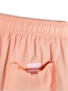 Manfinity Shorts de natación de hombres con cordón de ombré - Naranja Coral - Ver 4