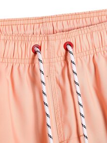 Manfinity Shorts de natación de hombres con cordón de ombré - Naranja Coral - Ver 5