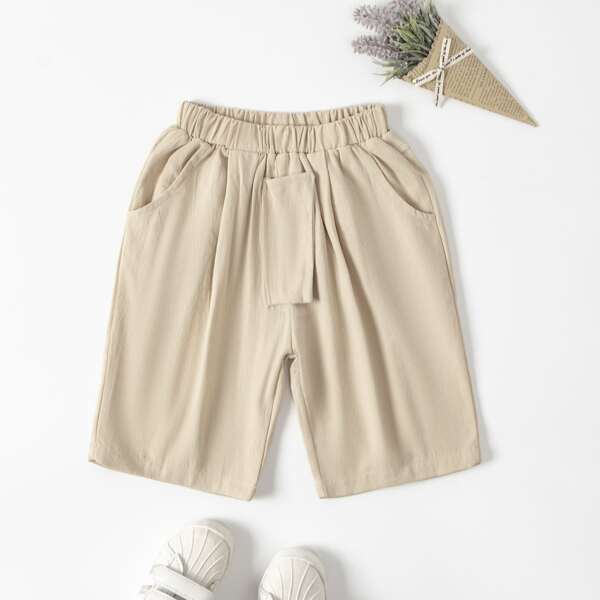 

Toddler Boys Solid Slant Pocket Shorts, Khaki