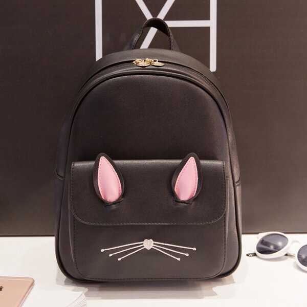 

Cartoon Design Backpack, Black