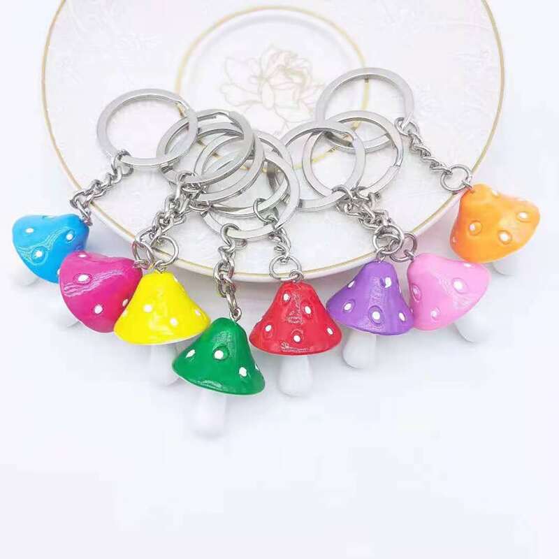 

1pc Random Mushroom Keychain, Multicolor