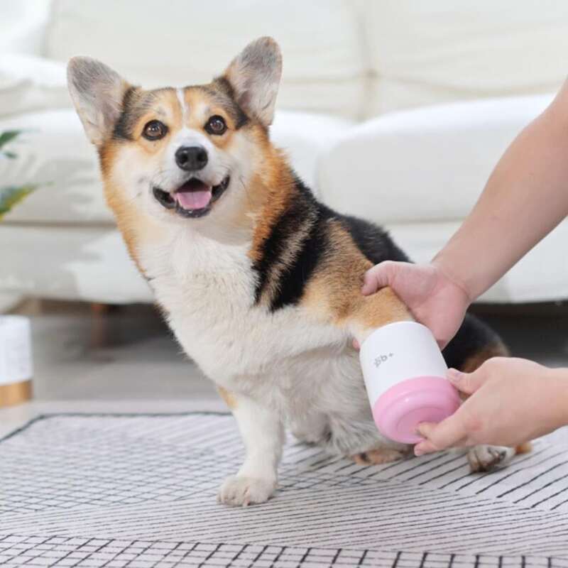 

1pc Pet Foot Cleaner, Pink