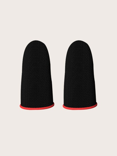 1pair Finger Sleeves For Gaming, Thumb Sleeves Mobile Gaming Anti-Sweat Breathable Seamless Touchscreen Mobile Game Controller Finger Covers Set For