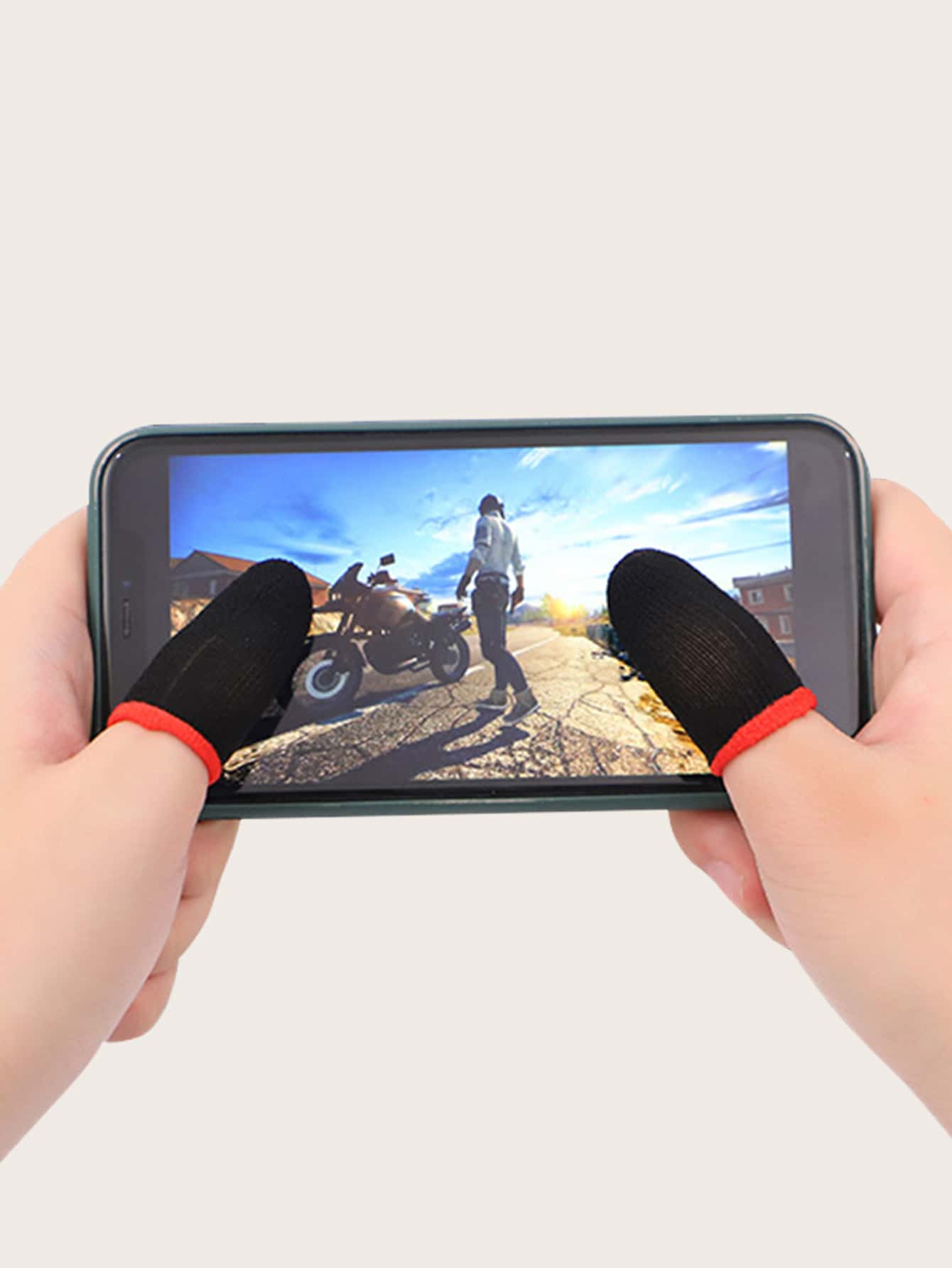 1pair Finger Sleeves For Gaming, Thumb Sleeves Mobile Gaming Anti-Sweat Breathable Seamless Touchscreen Mobile Game Controller Finger Covers Set For
