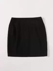 SHEIN VCAY Zipper Back Floral Embroidered Boho Skirt - Multicolor - View 2