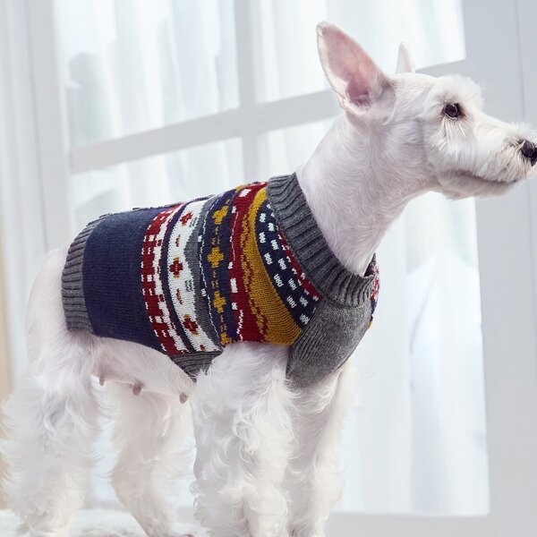 

Geometric Pattern Pet Sweater, Multicolor