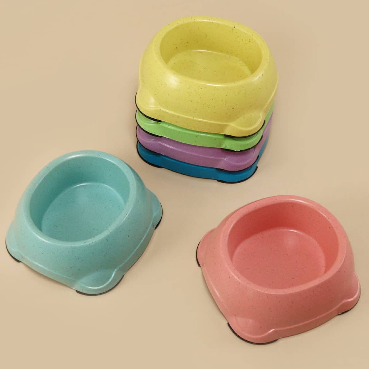 

1pc Random Color Non-slip Pet Bowl, Multicolor