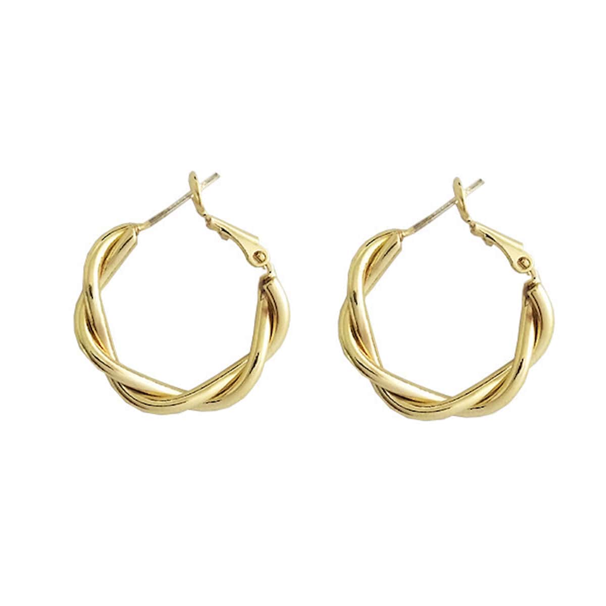 

Twist Hoop Earrings, Gold