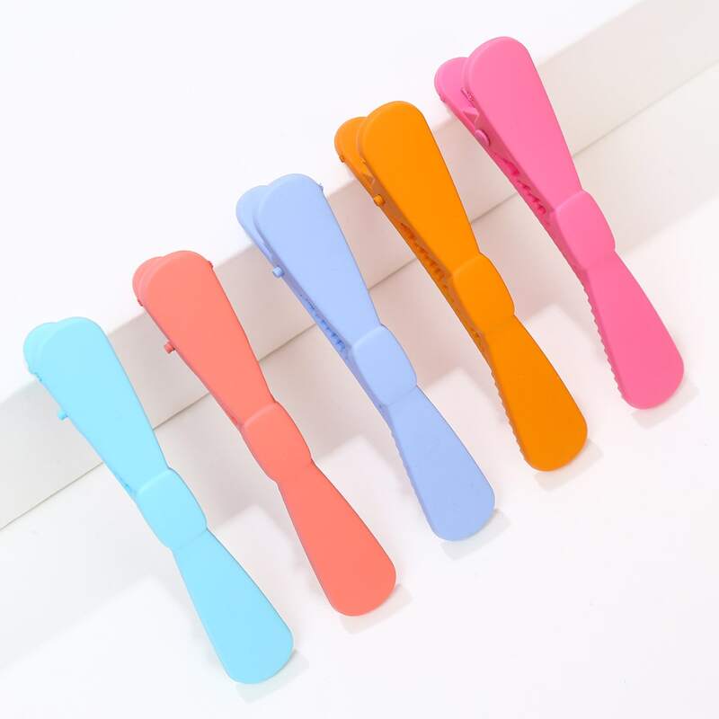 

5pcs Solid Hair Clip, Multicolor