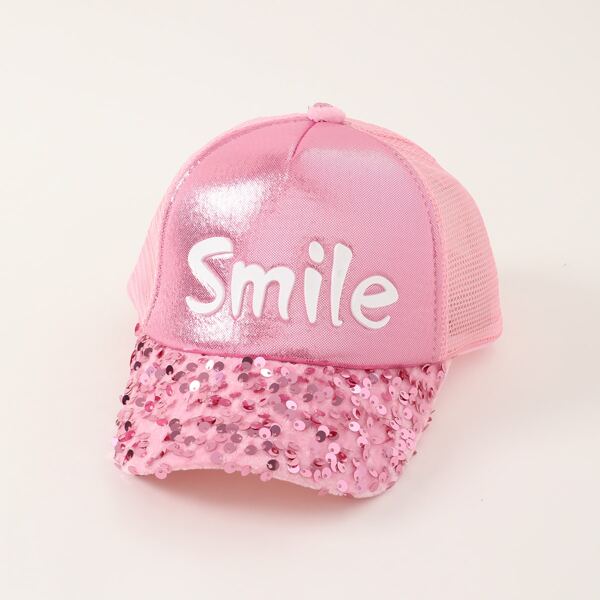 

Toddler Boys Letter Graphic Baseball Cap, Pink