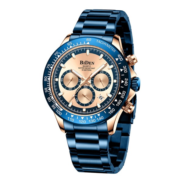 

Men Triple Dial Date Quartz Watch With Strap Remover