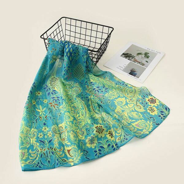 

Flower Print Scarf, Multicolor