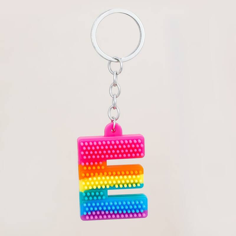 

Silicone Letter Keychain, Multicolor