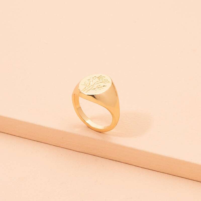 

1pc Simple Ring, Gold