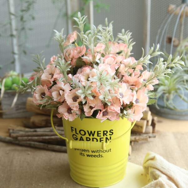 

1bundle Artificial Flower With 15pcs Head, Pink