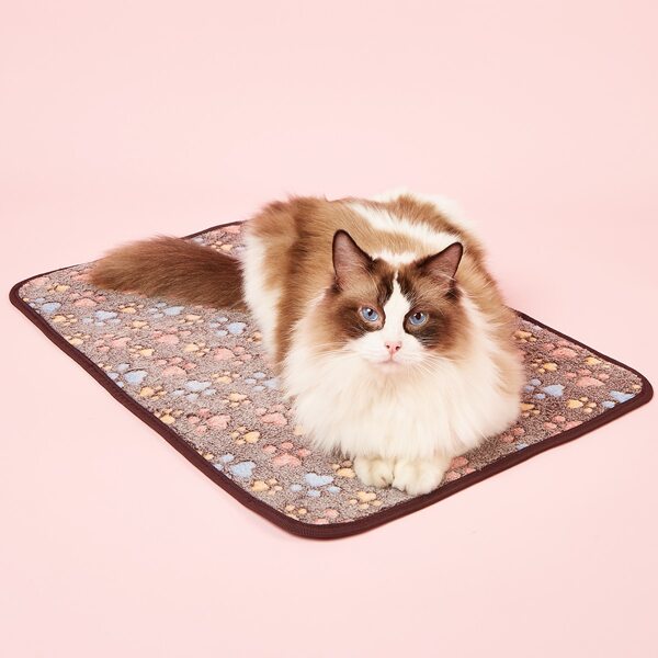 

Paw Pattern Pet Mat, Grey
