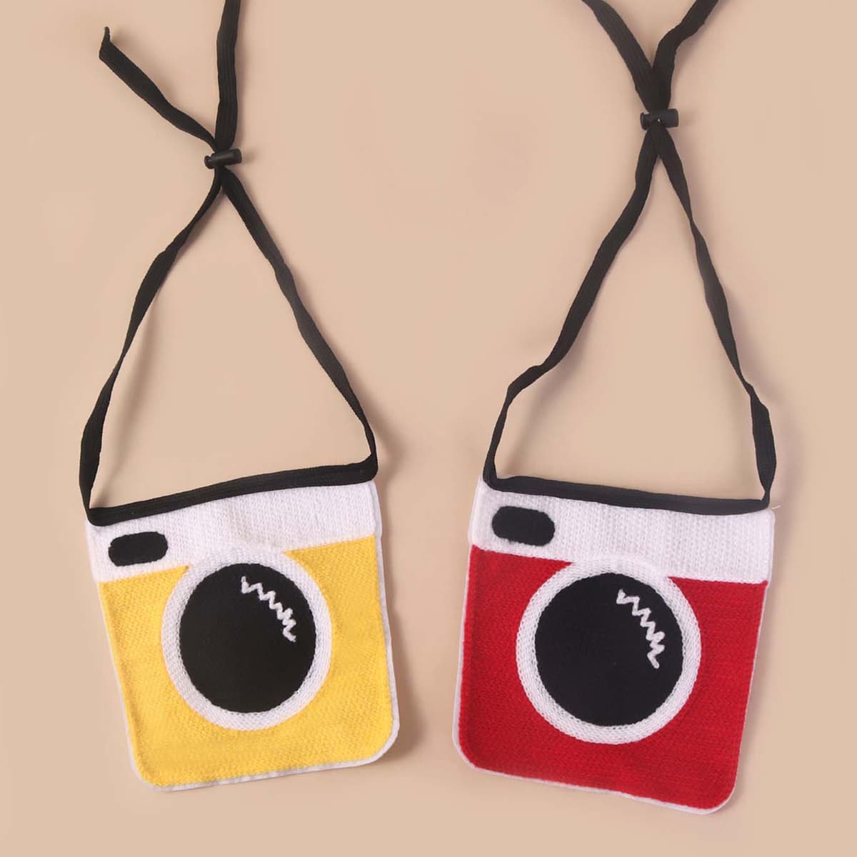 

1pc Camera Design Random Color Pet Bandana, Multicolor