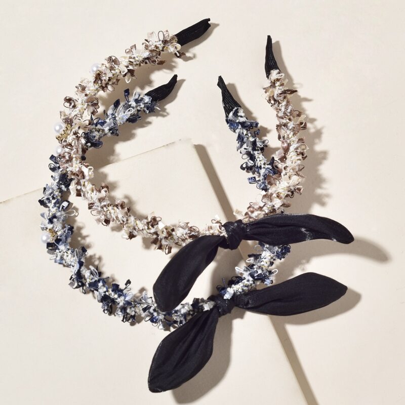 

2pcs Faux Pearl Decor Headband, Multicolor